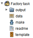 list of created CSV factory files in a project