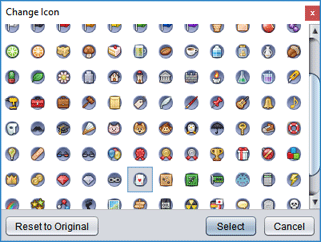 change task icon dialog